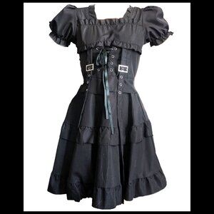 Black Gothic Lolita Japanese Style Streetwear Dress